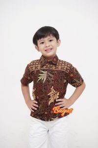 Couple Batik Anak Terbaru Dress Batik Anak dan Kemeja Batik Lengan Pendek Anak 2-10 Tahun | bisa bayar ditempat