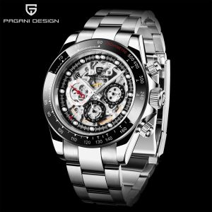 PAGANI DESIGN Mens Automatic Mechanical Watch Sapphire Glass with AR Coating 100M Water Resistance PD-1653