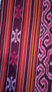 Pasmina Selendang tenun benang dobel ATBM handmade motif etnik ukuran 60 x 170 cm