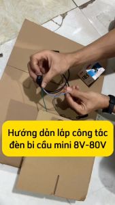 (TẶNG CÔNG TẮC 3 NẤC) COMBO 2 Đèn Trợ Sáng BI CẦU MINI 8V-80V 2 Chế Độ Cos Vàng Pha Trắng Xe Máy Xe Điện