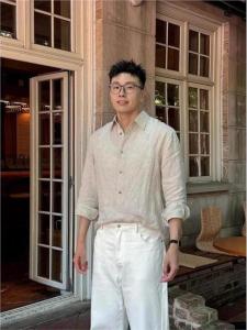 Loose Fit Long Sleeve Mens Shirt Lightweight Breathable Vintage Style Large Size 300 Pounds Spring Autumn New Arrival