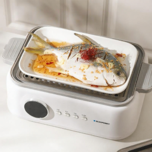 Ceramic White Rectangular Steam Dishes Plate