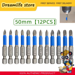 12 x 50 mm PH1 PH3 PH2 PZ1 PZ2 PZ3 ชุดข้อต่อไขควง Ma-Gnetic ขนาด 1/4 " กระชับกันลื่นตรา Phillips และอุปกรณ์เครื่องมือไฟฟ้าไฟฟ้า