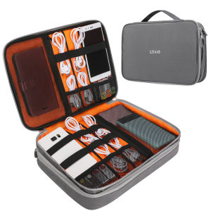 Handle Travel Electronic Accessories Multipurpose/Organizer Storage Bag Case for Power Bank Hard Drive Smart Phone Charger