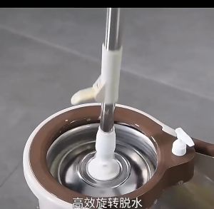 Spin Mop With Spinner Stainless Steel Bucket Auto Spin Mop Magic Spin 360 Tornado Mop Hands Free Mop Lantai
