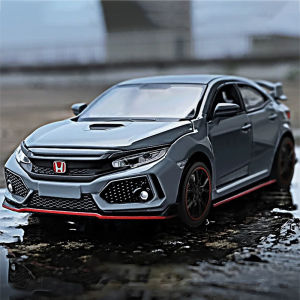 1:32 Scale Honda Civic Type-R Alloy Car Model Diecast Car Sound Light Car Lovers Collection Kids Birthday Gift Metal Boys Toys