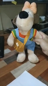 ตุ๊กตาหมาน้อยโบว์ใหญ่ อัดเสียงได้ 30 วินาที