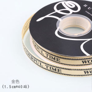 Flower Love Kuqi Printing Thread Belt Flowers Bouquet Wrapped Flower Bow Floral Bandage English Ribbon DIY