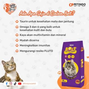 Bolt 800gr Makanan Kucing Kering Cat Food