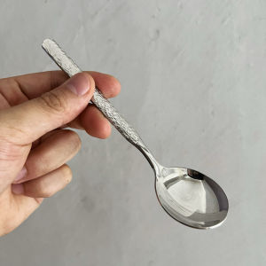 Thickened 1810 Stainless Steel Ice Crack Dinner Spoon Korean Style Rice Stirring Soup Drinking Western Dinner Precision Spoon