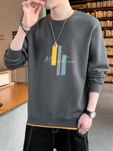 ROMON | Loose Fit Round Neck Sweatshirt Long Sleeve Casual Top For Men Romon Brand Fashionable Urban Style Autumn Season Antibacterial
