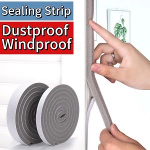 2M/5M/12M Wearable Sliding Window Door Strip Sponge Foam Soundproofing Seal Tape Dustproof Self-adhesive Gap Filler Sticker