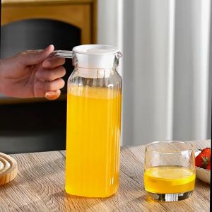 เหยือกน้ำพลาสติกใส วัสดุ PP คุณภาพสูง ตกไม่แตก ความจุ 1100 มล. พร้อมฝาพลาสติก