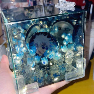 Handmade DIY Night Light Tulip Sea Display Box Cubic Stereo Home Decoration Creative Gift for Girls Festive Supplies