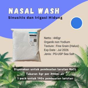 Garam NaCL Organik Antiseptik Cuci Hidung Sinusitis Polip dan Flu