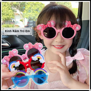 [Giảm Giá] Kính thời trang cao cấp hoạt hình nơ chấm bi cho con yêu của bạn gọng tròn đủ màu mã T6532