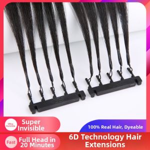 Invisible 6D Full Real Hair Extensions