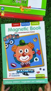 Magnetic Book | Buku Magnet Anak Montessori 3D | Puzzle Karakter Pekerjaan Magnet untuk Balita