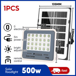 LIKHA Solar Light Outdoor Waterproof LED Floodlight 2000W Heavy Duty Indoor Outdoor Solar Street Light Automatic Night Light with Remote Control