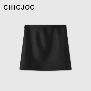 ChicJOC Super Fashion Show Series Double-Sided Silk Mohair Straight Mini Skirt Versatile All-Match A-Line Short Dress