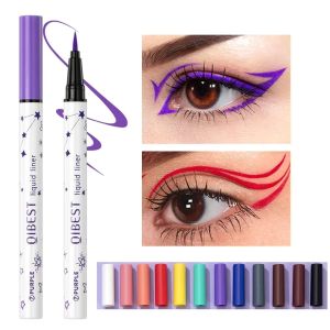 12Color Quickily Drying Colorful Eyeliners Pencil Eyes Cosmetics Matte Liquid Eyeliners Waterproof Lasting White Make Up