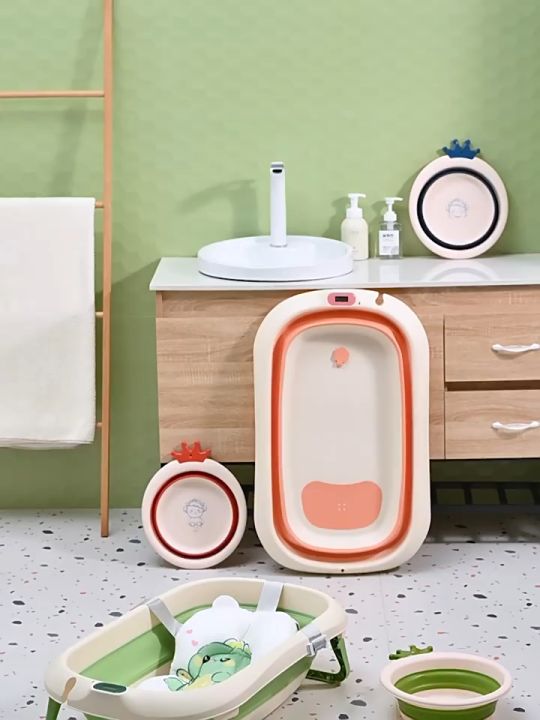 Folding Baby Bath Tub Large Size Infants Bathtub 06 Years Newborn Baby