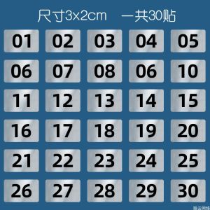 Nhãn Dán Phòng Khách Sạn Chống Thấm Nước Không Khô Nhãn Dán Thẻ Phòng Nhãn Dán Mã Số Tủ Quần Áo Nhãn Dán Mã Số Lưu Động