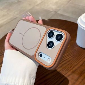 szhaiyu | Fashion Silicone Phone Case For iPhone 18 17 Pro Max 18 17 16 15 14 Pro Plus For Magsafe Shockproof Color Collision Cover Fundas