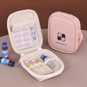 Outdoor Portable Medicine Bag for Men Women Small Travel Data Line Medical Supplies Tools Storage Pouch Mini Tote Capsule Bag
