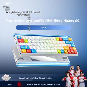 AULA | Bàn Phím Cơ Không Dây AULA HERO68 MINI Air 2.4GHz Với Công Tắc Từ Tính Cấu Hình Thấp Phản Hồi Nhanh 68 Phím Chế Độ Chơi Game RGB Kép 8K