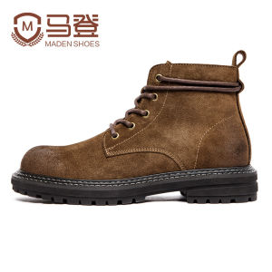 Maden Uncle 2025 Work Boots Mid-Calf Desert Boots High-Calf British Martin Boots Casual Trendy Mens Retro Short Boots