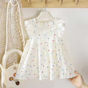 JIFANPAUL | Summer Cloud Cotton Puff Sleeve Sweet Floral Dress