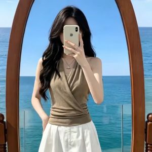 chaqi | Halter V-Neck Stylish Back Beauty Top