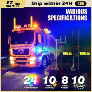 【Fast Shipping】 60/100cm 24V Truck Car LED Whip Lights Truck Running Streamer Light LED Antenna Lamp RGB Lights Warning Lights Light Truck-Antenna-Light