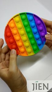 Mainan Pop It Silikon Berwarna-warni Pop It Fidget Toy Silicone Fidget Toys Rainbow Colours Push Pop It Pop It