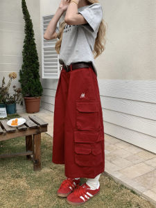 Quần Ống Rộng Nhiều Túi Phong Cách Mỹ Rộng Rãi Cho Nam Quần Dài Thường Ngày Ống Đứng Quần Dài Tám Điểm Mùa Xuân