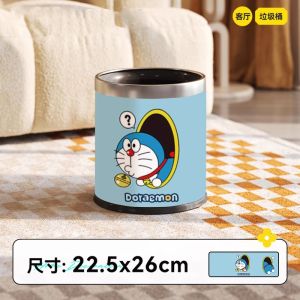 Cartoon Home Use Trash Can Large Capacity Toilet Bathroom Paper Basket New High Aesthetic Living Room Sanitary Bucket