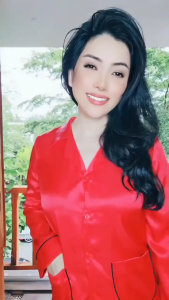 Đồ bộ mặc nhà pijama nữ WANNABE BDS44 đồ bộ quần dài phối áo tay dài trang trí hai túi bo tròn xinh xắn nữ tính quý phái