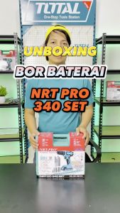 (NRT PRO 340SET) CORDLESS Drill NRT PRO DC 340 SET / Mesin Bor BATERAI Impact Drill 20V Bor Tembok Beton Plus Set Aksesoris