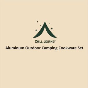Chill Journey Aluminum Outdoor Camping Cookware Set for 2-3 people | Portable Lightweight w tea pot