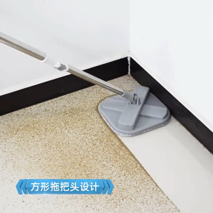 <Free Cloth 3pcs> Microfiber Spin Mop & Bucket Set Self Cleaning Spin Square Flat Mop With Bucket Spin Rinse Dry