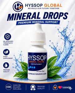 Original Hyssop Global Mineral Drops 15ml - Premium Mineral Support for Immunity and Eye Ear Nose & Throat