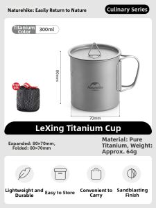 NatureHike | Folding Titanium Cup And Tableware Set For Outdoor Camping Portable