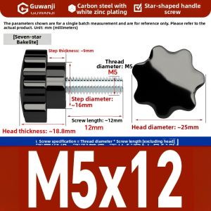 GUWANJI | 304 Stainless Steel Star Knob Screws M4-M12