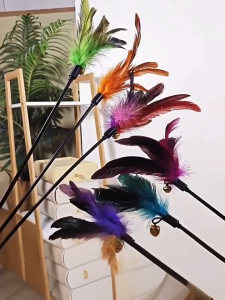 F&G ไม้ตกแมว ไม้เล่นแมว แท่งล่อแมว พร้อมกระดิ่ง ของเล่นแมว เพื่อความสนุกและออกกำลังกาย