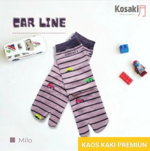 Kaos Kaki Anak Laki-Laki Kaos Kaki Anak Motif KOSAKID CAR LINE Kaos Kaki Jempol Dobel Tumit Dobel Nylon-MILO