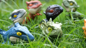 Children Finger biting Dinosaur Toy Jurassic Mini Dinosaur Ornaments Fun Tyrannosaurus Rex Full Set