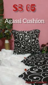 AGASSI - Sarung Bantal Kursi Sofa Cushion Monochrome Motif Sulur SB 05