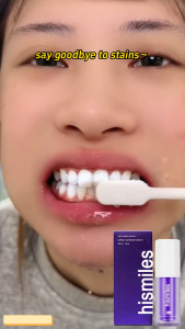Hismiles Purple Toothpaste V34 Whitens Teeth Deeply Removes Stains Repairs Sensitivity Whitening Toothpaste