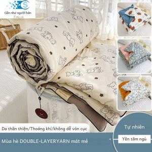 Mùa Hè Bông Mỏng Chăn Đậu Nành Sợi Điều Hòa Không Khí Chăn Mềm Thoải Mái Có Thể Giặt Được